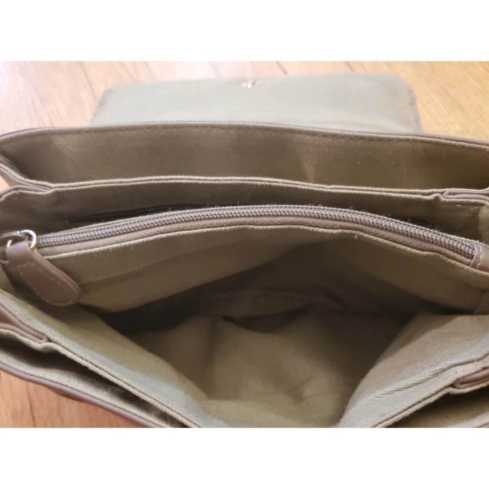 Vintage Etienne Aigner Brown Taupe Leather Purse Horseshoe Logo